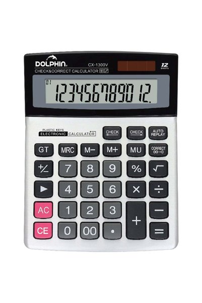 Generic Dolphin Desktop Calculator CX-1300V, 12-Digit Large Display, Dual Pow...