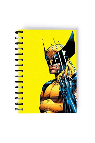 Generic Spiral A5 Notebook Wolverine Weapon X Logan Retro Yellow