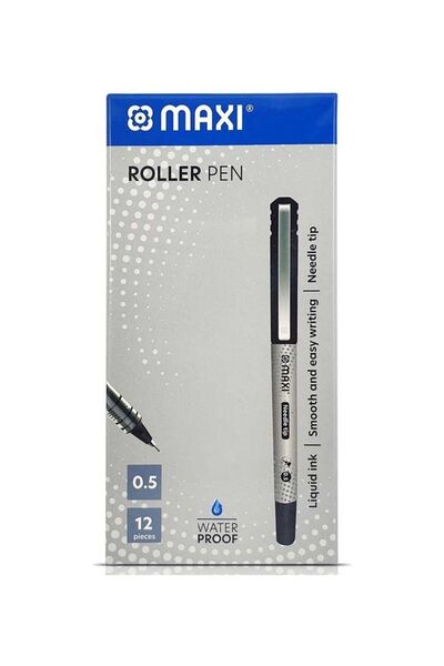 Generic Pack Of 12 Roller Pen Black Black