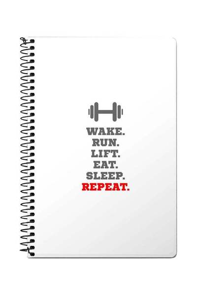 Generic Routine A5 Spiral Notebook White