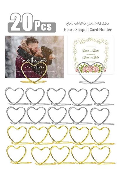 Generic 20 Pcs Heart Table Place Card Holders Table Number Holders Mini Pictu...