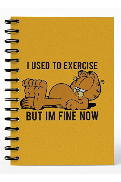 Generic Wirebound Spiral Notebook No Gym Life Funny Garfield Lined Writing Jo...