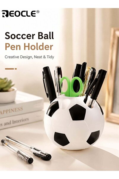 Generic Cartoon Football Shape Pen Holder Multifunctional Office Desk Storage...