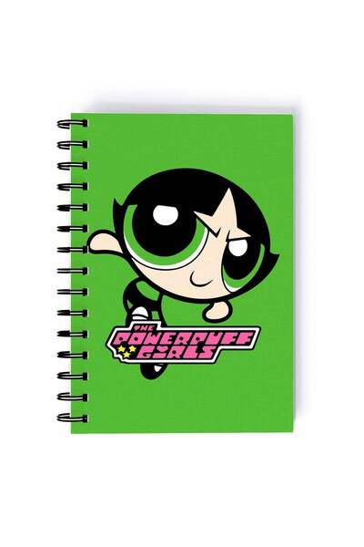 Generic Power Puff Girls Cartoon Printed Spiral A5 Notebook Pink/Black/White