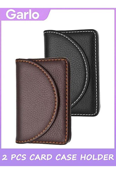 Generic 2 Leather Business Card Case Holder, Pocket Cards Wallet Case for Men...