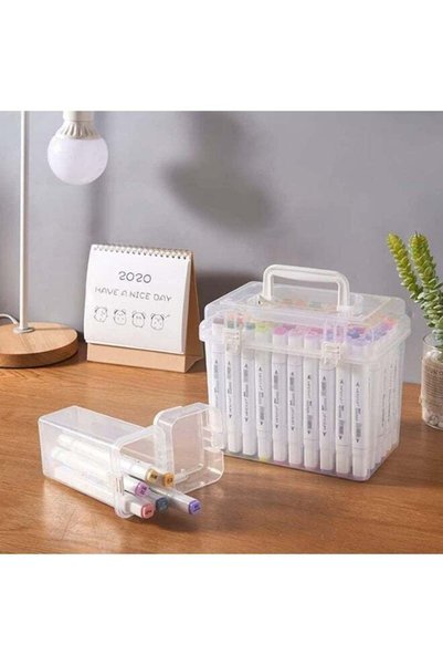 Generic Dual Head Marker Pen 24 Color Marker For Painting Sketching Calligrap...