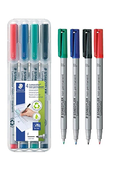 Generic 4-Piece Lumocolor Non-Permanent Universal Marker Fine Tip Multicolour