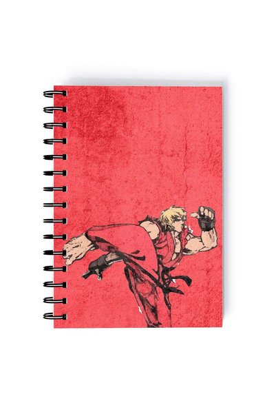 Generic Street Fighter Legend Akuma Printed Spiral A5 Notebook Blue/Light Bro...