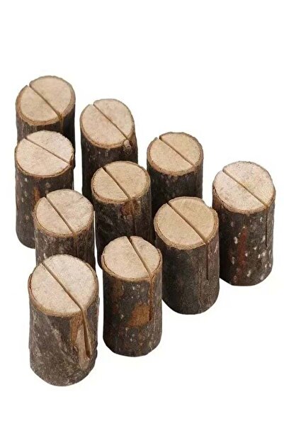 Generic 10 Pcs Rustic Wooden Place Card Holders – Natural Wood Table Number S...