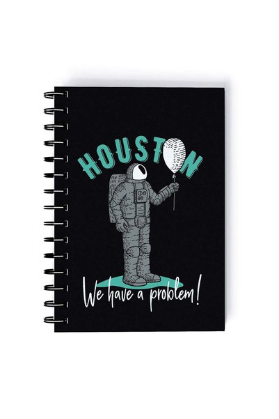 Generic Spiral A4 Notebook Funny Houston We have a problem Quote Astronaught