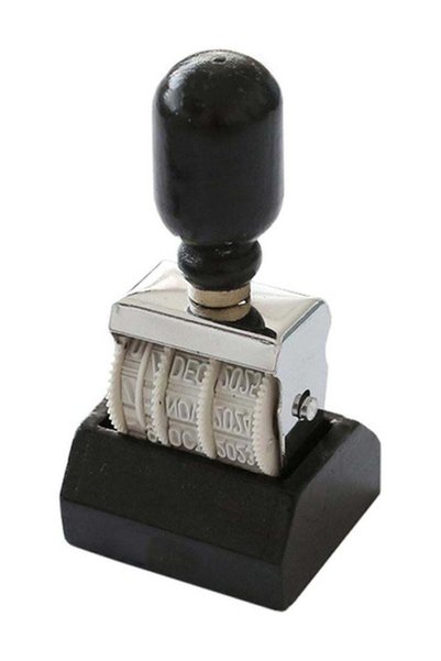 Generic Roller Date Stamp, Retro Small Date Stamper,Wooden Date Stamp Day Mon...