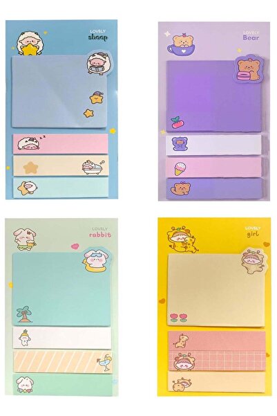 Generic Cute Sticky Notes Set, 320 Sheets Self Stick Memo Pads with Cartoon A...