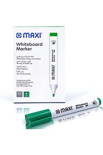 Generic Maxi White Board Marker Bullet Tip-Green Pack Of 10