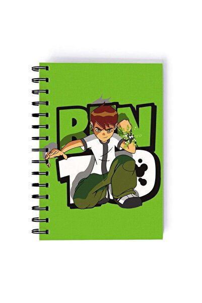Generic Ben Tennyson Printed Spiral A5 Notebook Green/White/Brown