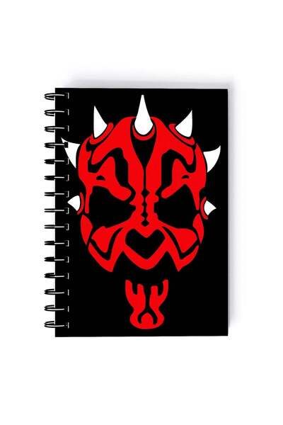 Generic Spiral A5 Notebook Star Wars Darth Maul Red Black Mandalorian
