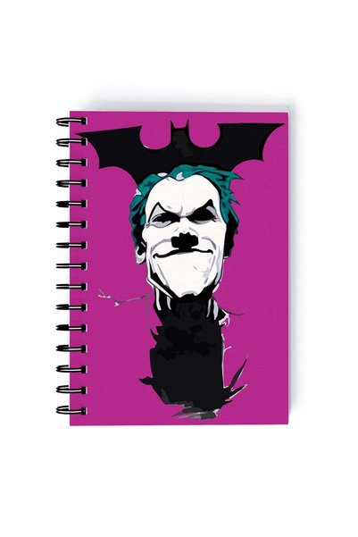 Generic Spiral A4 Notebook Classic Purple Joker Comic Book Series Neon Aesthetic