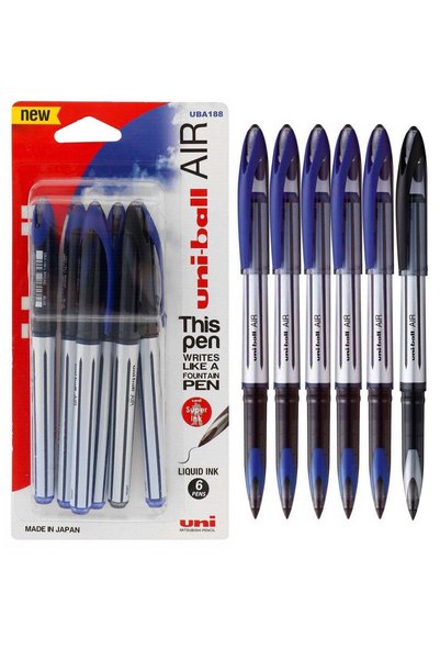 Generic 6-Piece Air Broad Rollerball Pen Multicolour