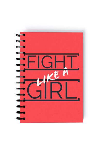 Generic Spiral A5 Notebook Women Empowerment Feminism Quote Fight like a Girl...