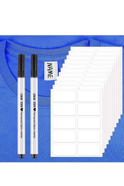 Generic 200 Pieces No-Iron Clothing Labels Wash Writable Self Adhesive Name L...