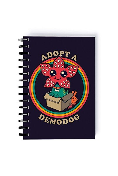 Generic Run Like Demogorgon Is Chasing You Printed Spiral A5 Notebook Red/White