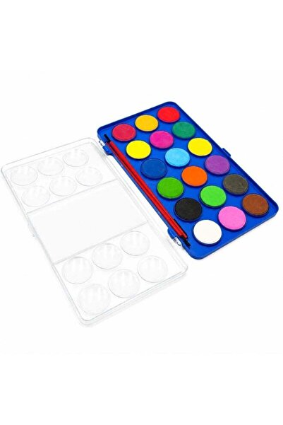 Generic 18 Color Watercolor Paint Set with 2 Paint Brushes & Mixing Palette C...