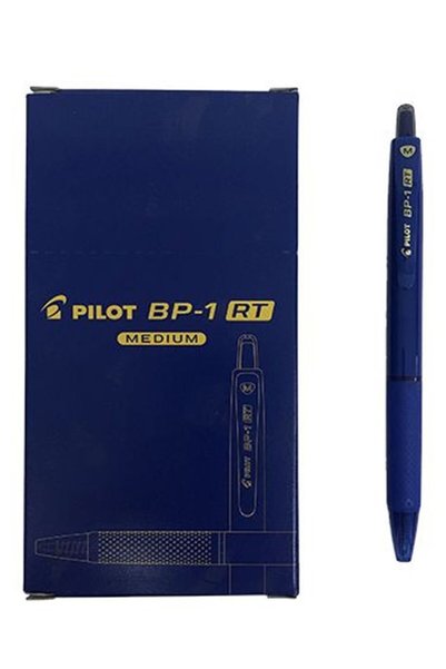 Generic 12-Piece Retractable Ballpoint Pen Medium Tip Blue Ink