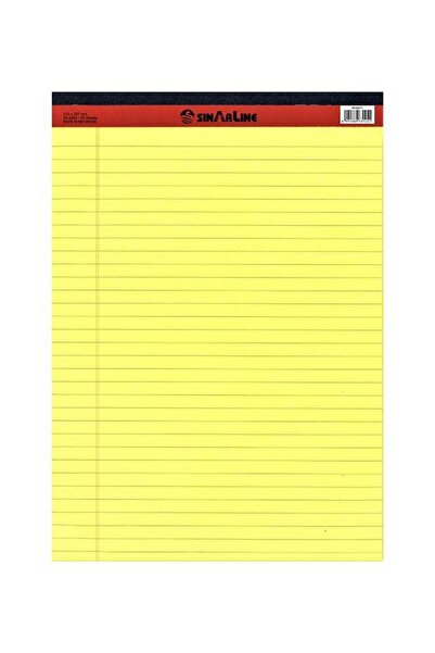 Generic A4 Writing Pad, Single Line, 50 Pages Yellow