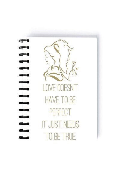 Generic Spiral A5 Notebook Beauty and the Beast Quote Retro Fairy Tale Classi...