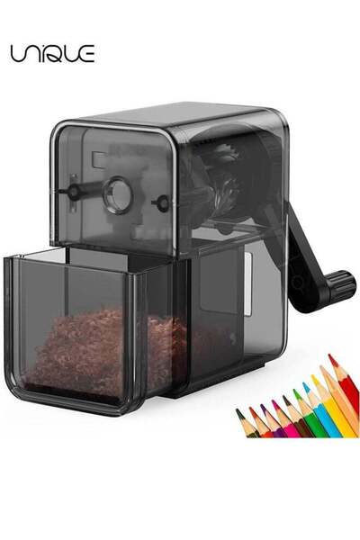 Generic Pencil Sharpener Black, Manual Pencil Sharpener - for Kids, School, C...