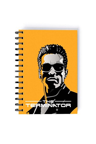 Generic Arnold Face Printed Spiral A5 Notebook Yellow/Grey/Black