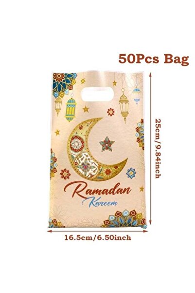 Generic 50PCS Ramadan Kareem Gift Bags – Moon Star Lantern Eid Mubarak Party ...