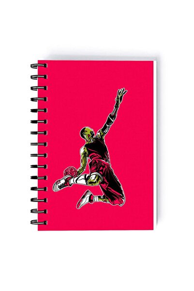Generic Zombie Basketball Rectangle Spiral A5 Notebook Multicolour