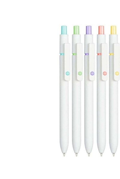 Generic 5 Pcs Cute Gel Ink Pens, 0.5mm Fine Point Black Ink Retractable Carto...