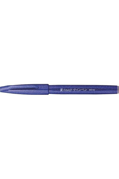 Pentel Yayınları قلم بنتل فود تاتش سيجن، أزرق، يشبه فرشاة الرسم (SES15C-C)