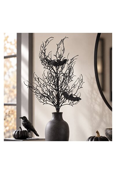 OEM Ramura Neagra Halloween cu Lilieci 60 cm – ornament floral tematic pentru...