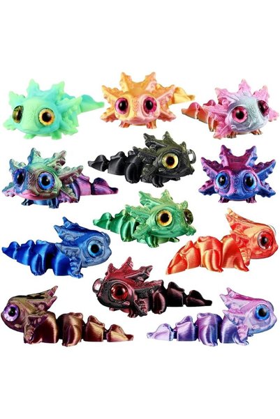 KASTWAVE 3D Printed Axolotl Fidget Toy, Baby Animal Collection, Flexible Arti...