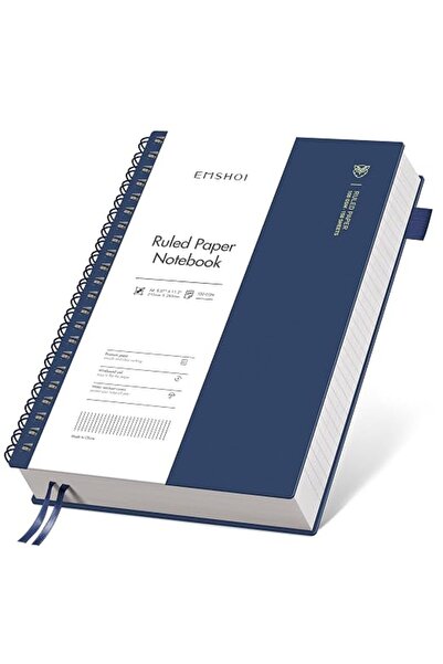 GENERAL EMSHOI A4 Spiral Notebook College Ruled Lined Journal, 11.2" X 8.27",...