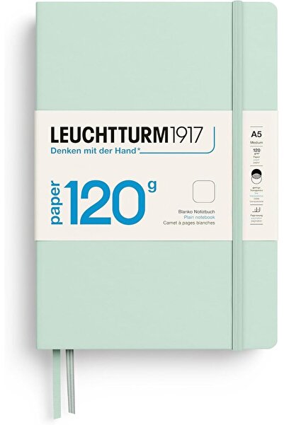 Leuchtturm1917 -120G Special Edition - Medium A5 Plain Hardcover Notebook (Bl...