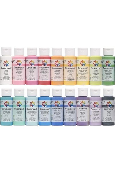 Delta Creative PROMOADA3 16 Color Ceramcoat Acrylic Paint Set, Colors may var...
