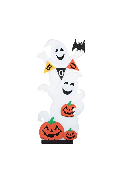 OEM Decorațiune de Halloween Fantomă cu Dovleci & Lilieci 32x70 cm – ornament...