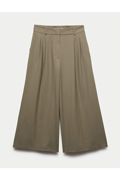 Marks & Spencer Yüksek Bel Wide Leg Culotte Pantolon