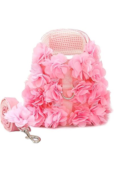 Yelajoy Small Dog Harness and Leash Set, Cute Lace Dress Harness Clothes, 3D ...