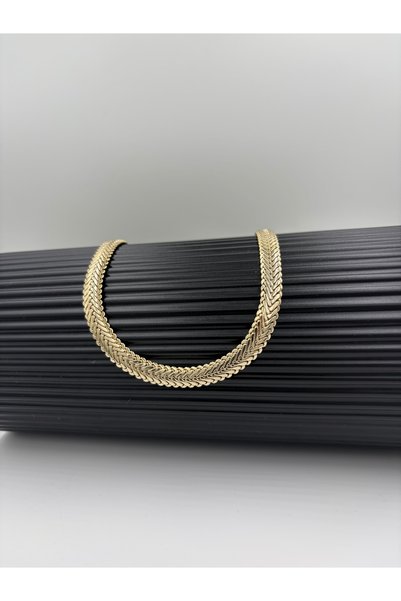 ASDEA 14 K Altın Görünümlü Xuping Balık Sırtı Kolye 45 CM
