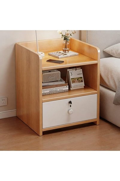 HOOKOR Nightstand, End Table, with Drawers Bedside Table Night Stand End Tabl...