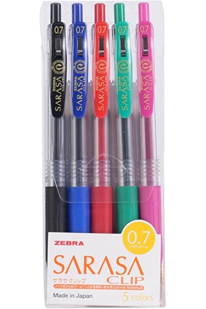 Zebra Pen قلم جل زيبيرا سارارسا قابل للتركيب، 5 قطع، بسمك 0.7 مم