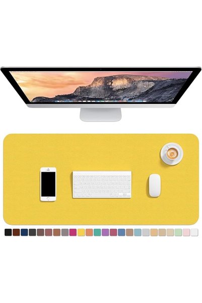 GENERAL Hsurbtra Desk Pad, 30" x 14" PU Leather Desk Mat, XL Extended Mouse P...