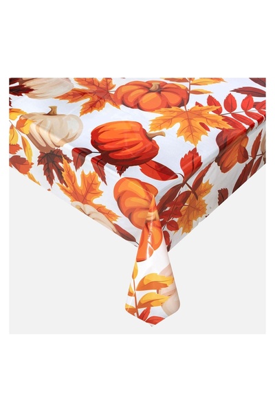 OEM Fata de Masa din Plastic de Toamna cu Frunze Portocalii 180x120cm – decor...
