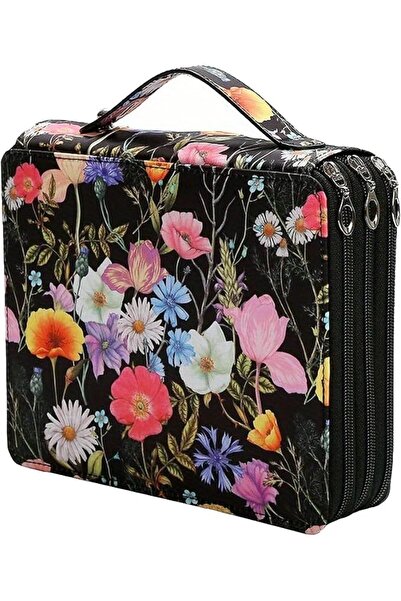 Yelajoy Large Capacity Colored Pencil Organizer Case with 124 Slots Portable ...