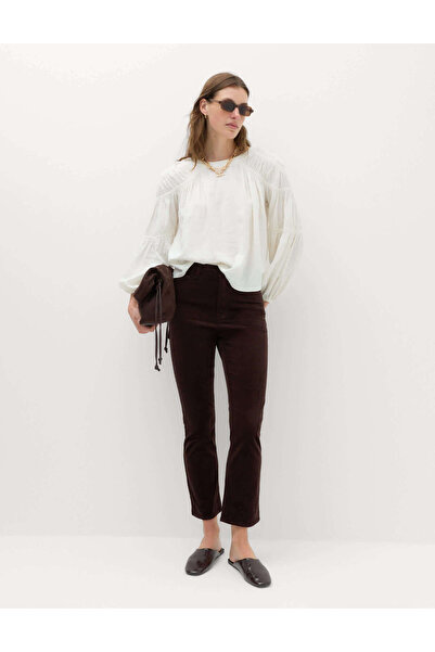 Marks & Spencer Yüksek Belli Fitilli Cropped Flare Pantolon