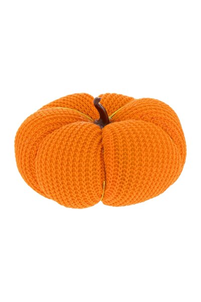 OEM Decoratiune de Masa Dovleac Tricotat Portocaliu Negru cu Coada Maro 11x4c...